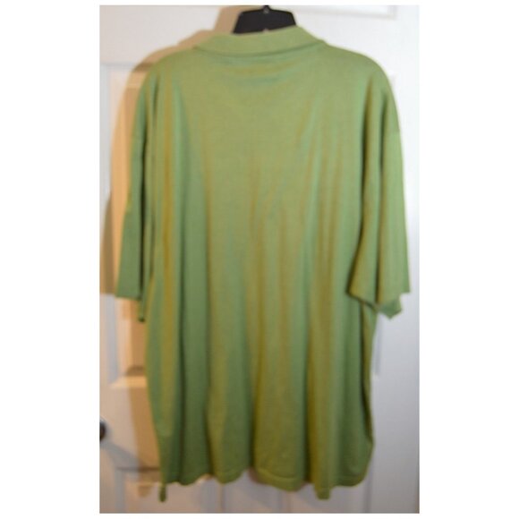 Austin Golf Men's Short 3/4 Sleeve Collared Pullover Polo Shirt Green Size XL - Picture 2 of 3